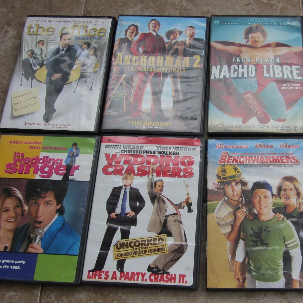 Comedy DVD Lot The Office Season 1 Nacho Libre Anchorman 2 Wedding Crashers